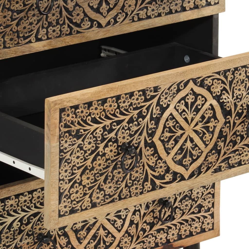 skabe 3 stk. 60x33x75 cm massivt mangotræ