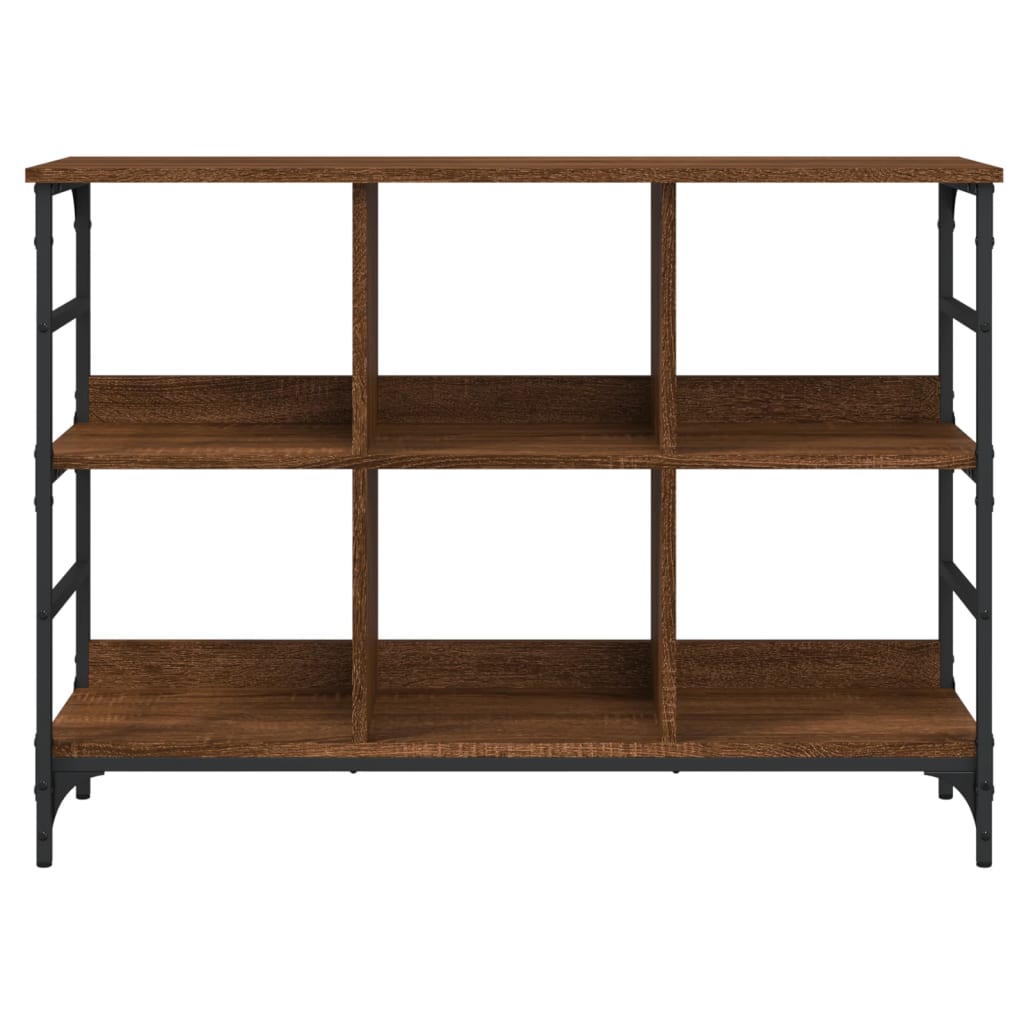 skænk 102x32x73,5 cm konstrueret træ brun egetræsfarve