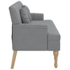 bænk med hynder 113x64,5x75,5 cm stof lysegrå