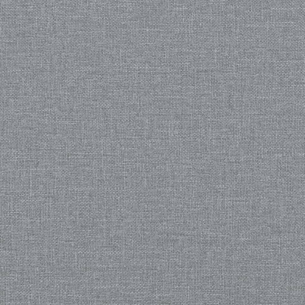bænk med hynder 113x64,5x75,5 cm stof lysegrå