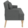 bænk med hynder 113x64,5x75,5 cm stof mørkegrå