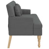 bænk med hynder 113x64,5x75,5 cm stof mørkegrå