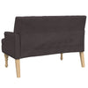 bænk med hynder 113x64,5x75,5 cm stof mørkebrun