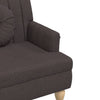bænk med hynder 113x64,5x75,5 cm stof mørkebrun