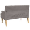 bænk med hynder 113x64,5x75,5 cm stof gråbrun