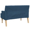 bænk med hynder 113x64,5x75,5 cm stof blå