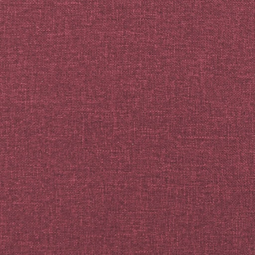 bænk med hynder 113x64,5x75,5 cm stof vinrød
