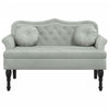 bænk med hynder 120,5x65x75 cm velour lysegrå