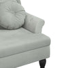 bænk med hynder 120,5x65x75 cm velour lysegrå