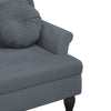 bænk med hynder 120,5x65x75 cm velour mørkegrå