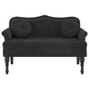 bænk med hynder 120,5x65x75 cm velour sort