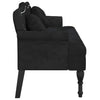 bænk med hynder 120,5x65x75 cm velour sort