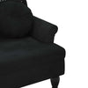 bænk med hynder 120,5x65x75 cm velour sort