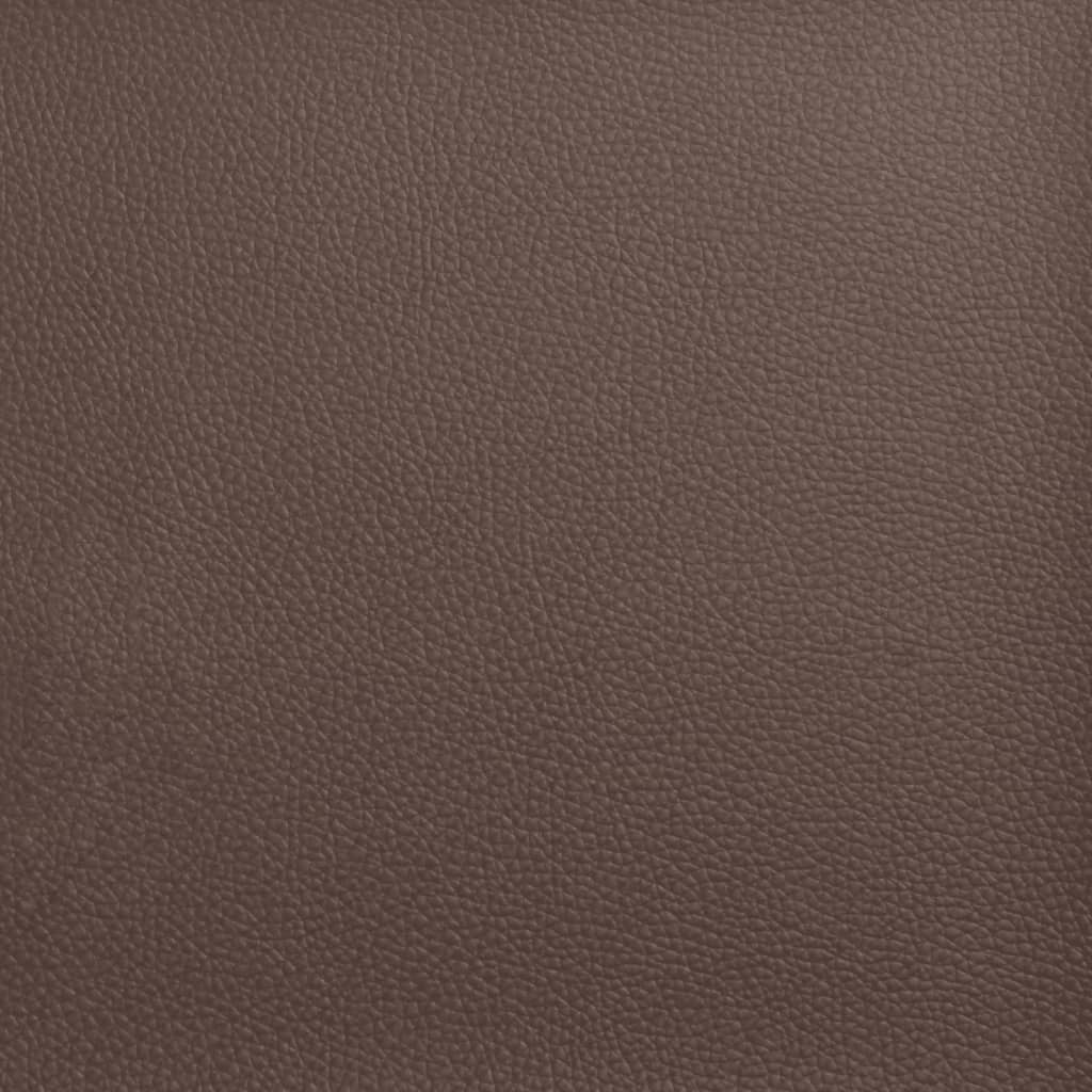 bænk med ryglæn 112x65,5x75 cm kunstlæder brun