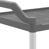 vogn med 3 hylder 99x50x96 cm aluminium grå