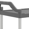 vogn med 3 hylder 81x41x92 cm aluminium grå