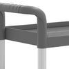 vogn med 3 hylder 77x34x72 cm aluminium grå