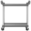 vogn med 2 hylder 99x50x97 cm aluminium grå