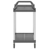 vogn med 2 hylder 99x50x97 cm aluminium grå