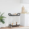 vogn med 2 hylder 81x41x92 cm aluminium sort