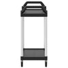 vogn med 2 hylder 81x41x92 cm aluminium sort