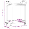 vogn med 2 hylder 81x41x92 cm aluminium sort