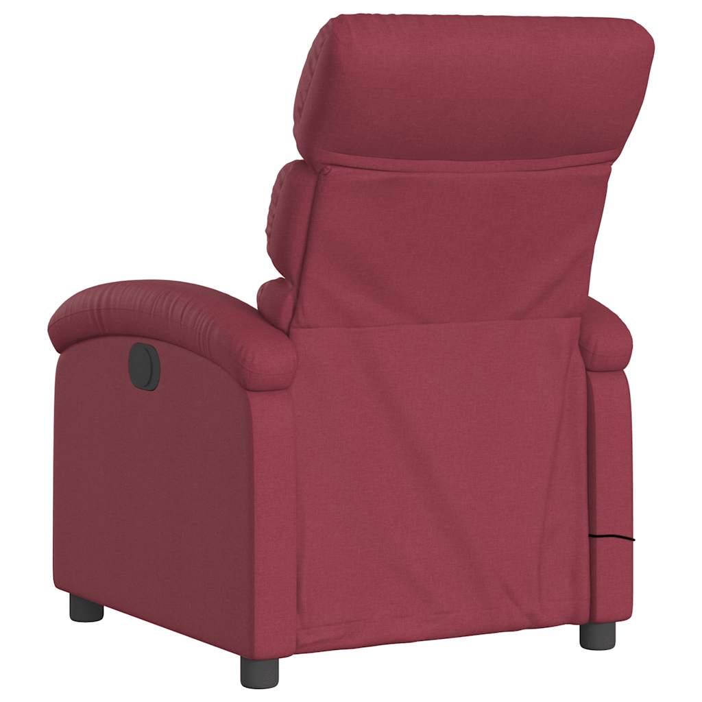 massagestol stof vinrød
