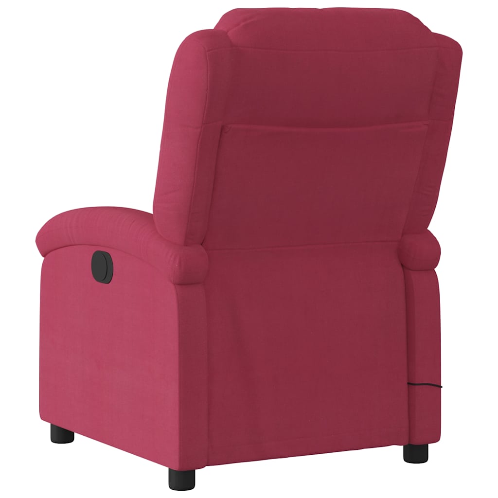 massagestol velour vinrød
