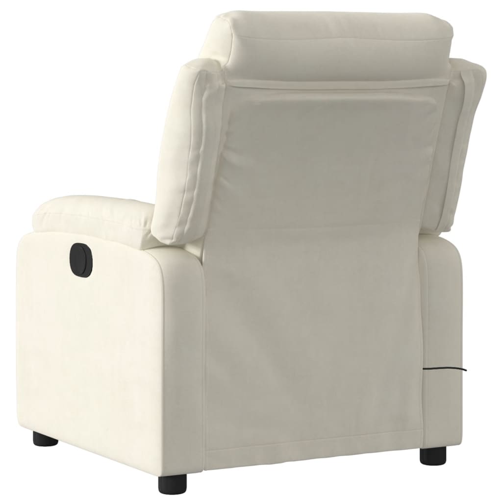 massagestol velour cremefarvet