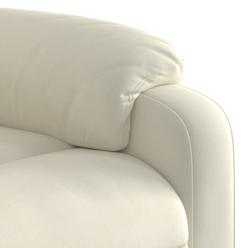 massagestol velour cremefarvet