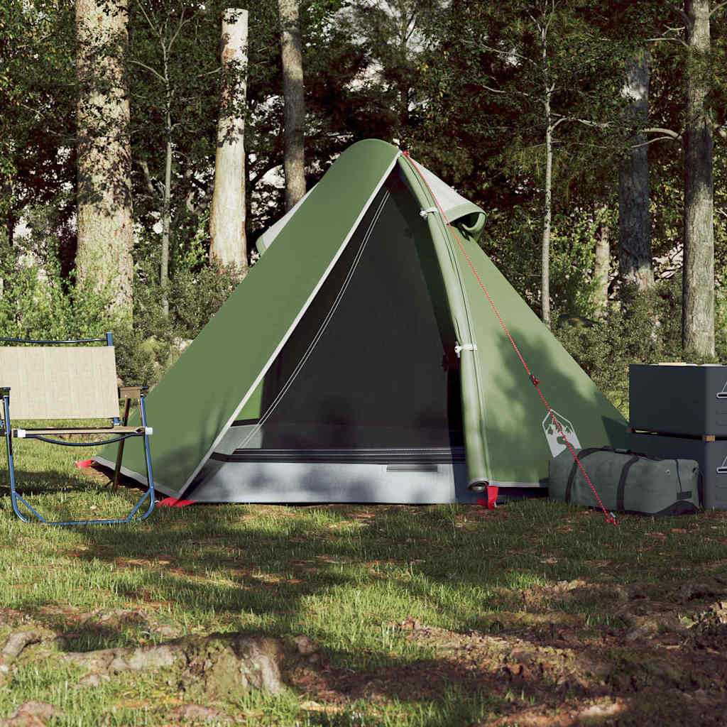 2-personers campingtelt vandtæt kuppel grøn