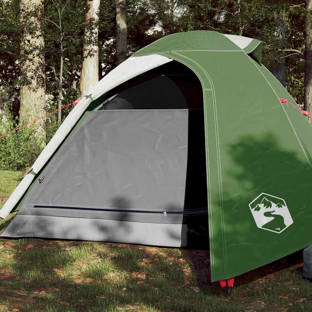 3-personers campingtelt vandtæt kuppel grøn