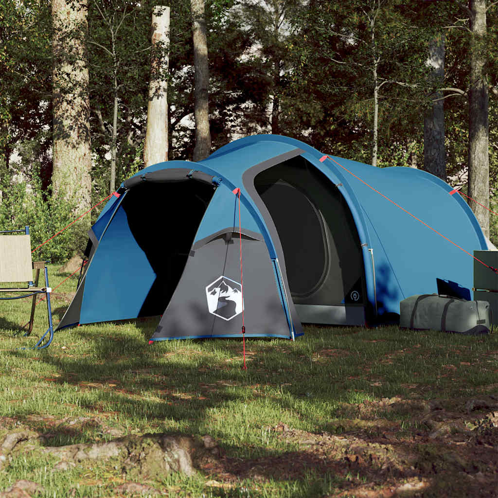 3-personers campingtelt vandtæt blå