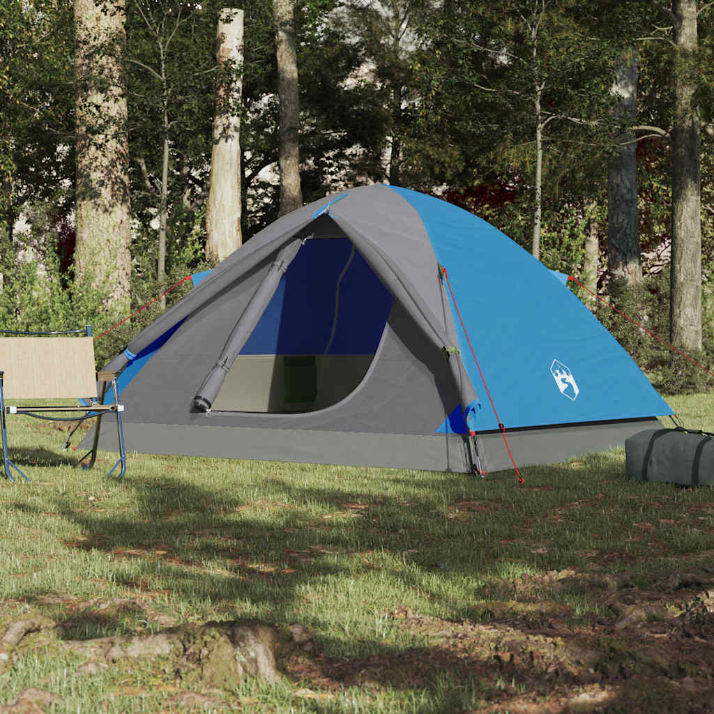 3-personers campingtelt vandtæt blå
