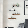 væghylder 4 stk. 40x10x1,5 cm konstrueret træ røget egetræ
