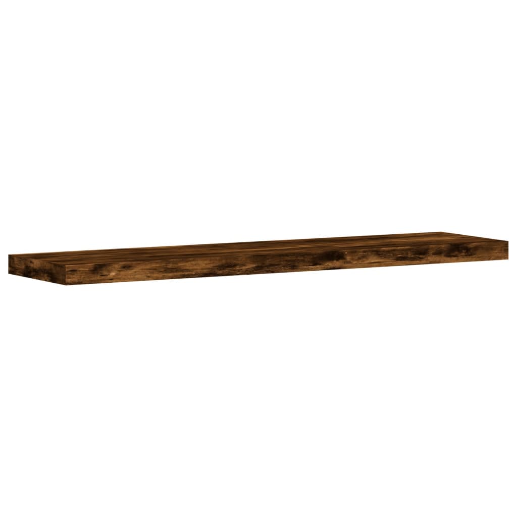 væghylder 4 stk. 40x10x1,5 cm konstrueret træ røget egetræ