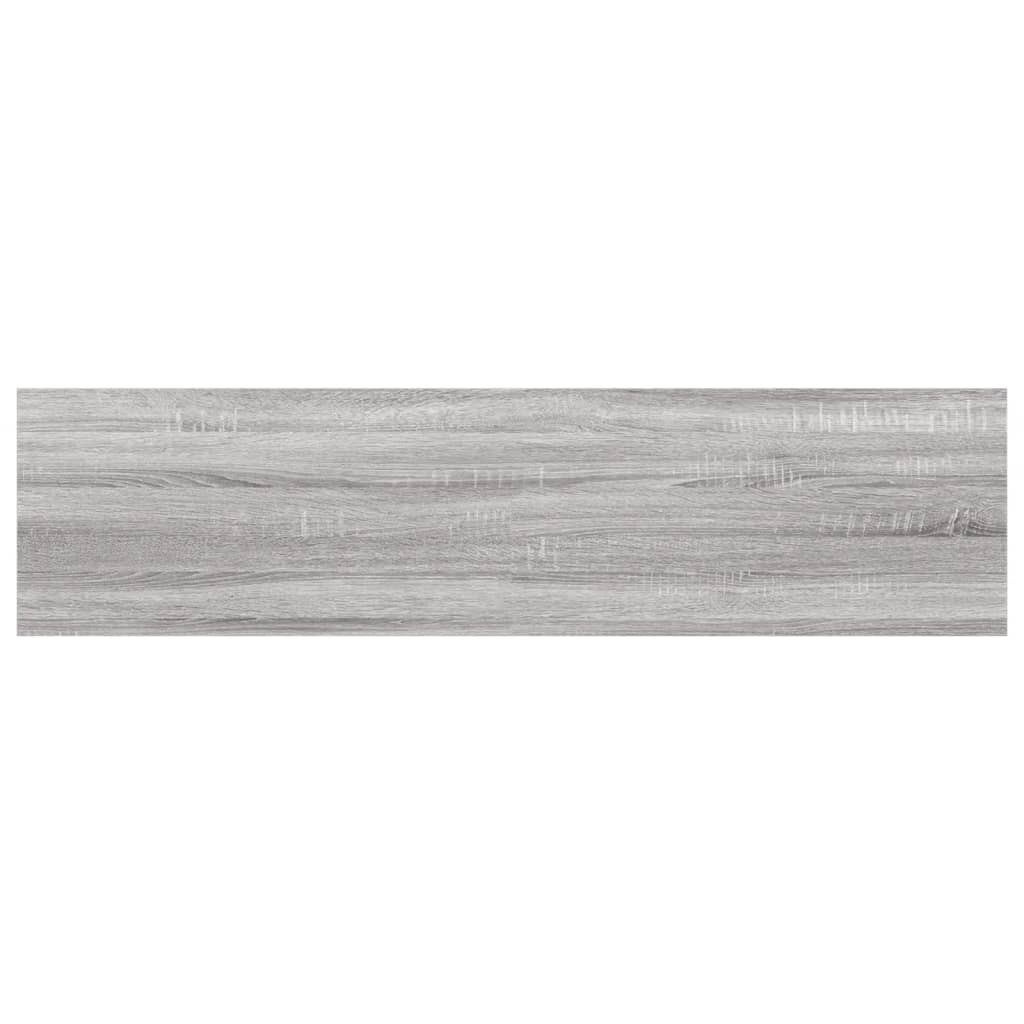 væghylder 4 stk. 40x10x1,5 cm konstrueret træ grå sonoma-eg