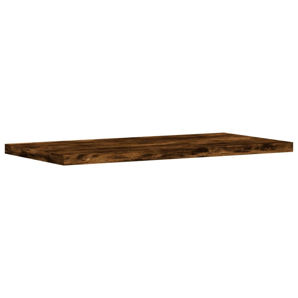 væghylder 4 stk. 40x20x1,5 cm konstrueret træ røget egetræ