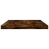 væghylder 4 stk. 40x20x1,5 cm konstrueret træ røget egetræ