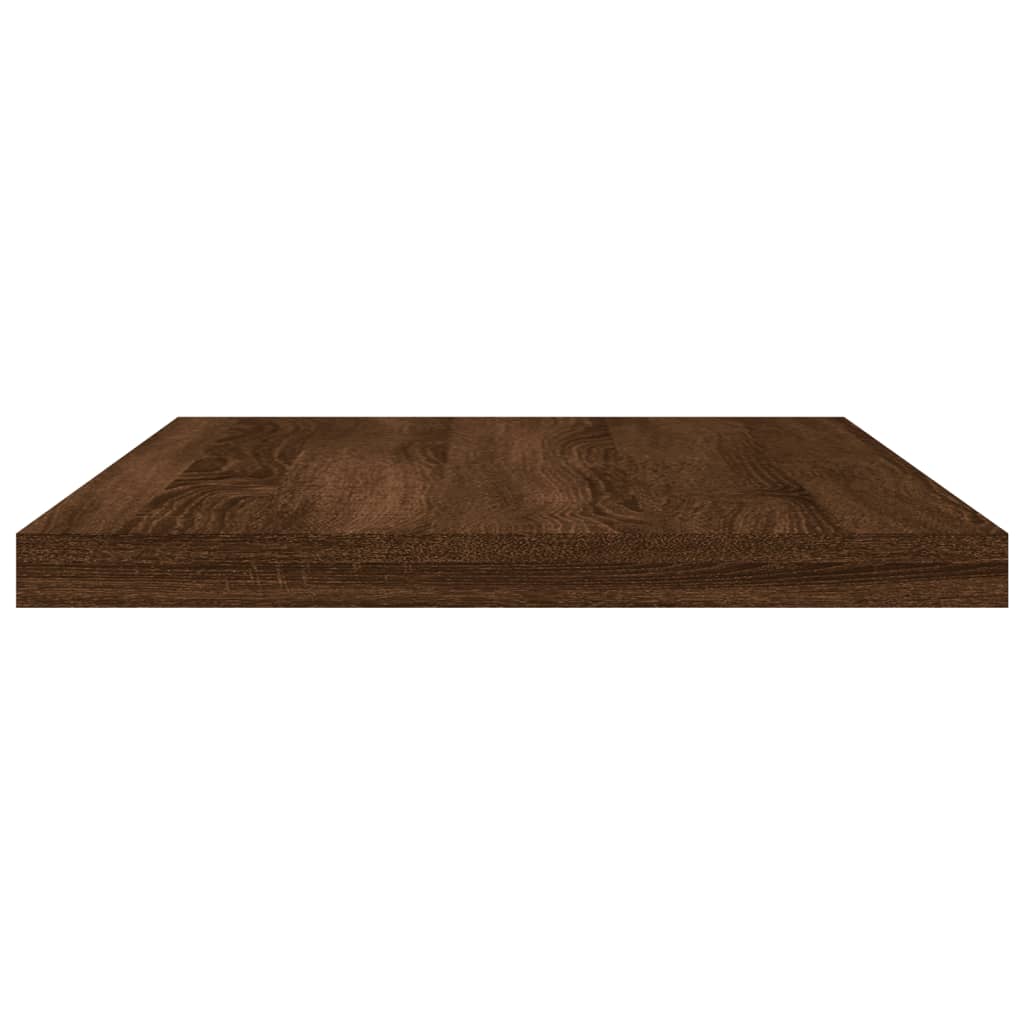 væghylder 8 stk. 40x20x1,5 cm konstrueret træ brunt egetræ