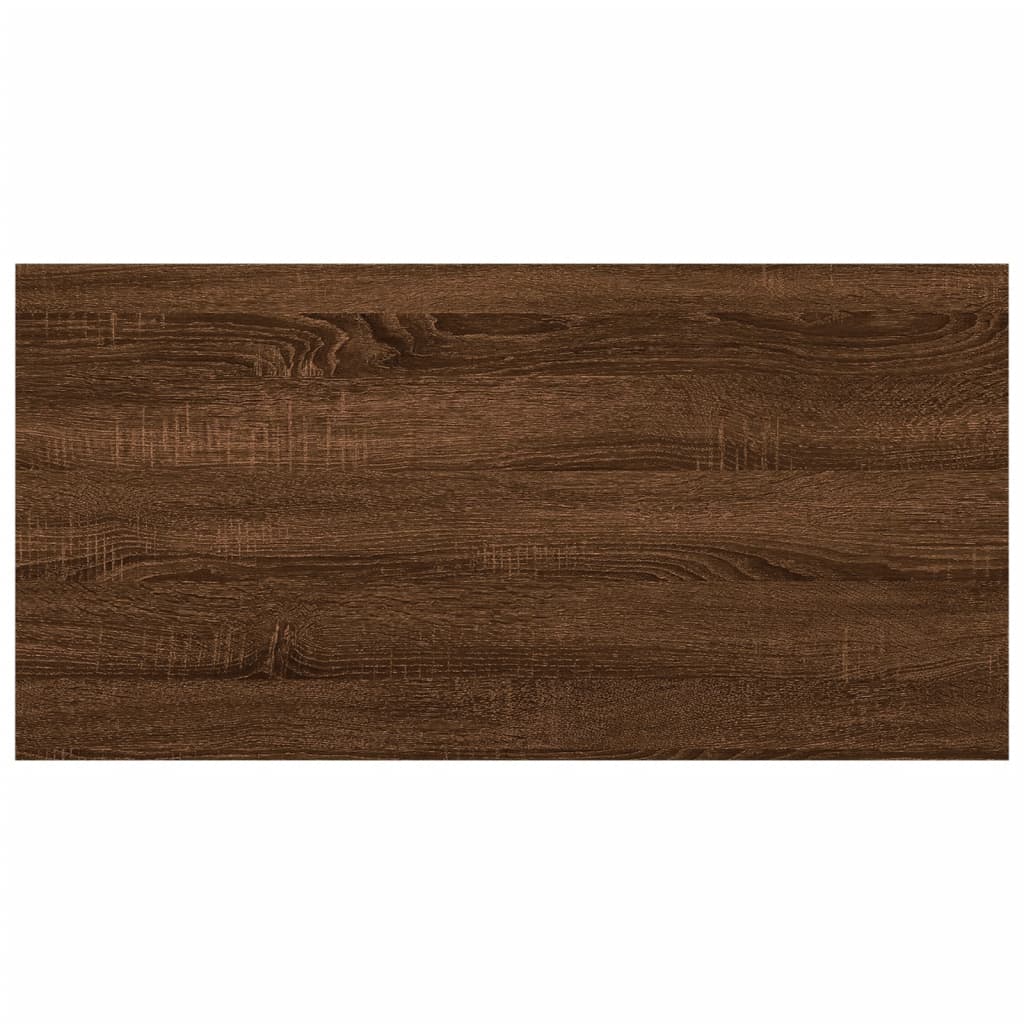 væghylder 8 stk. 40x20x1,5 cm konstrueret træ brunt egetræ