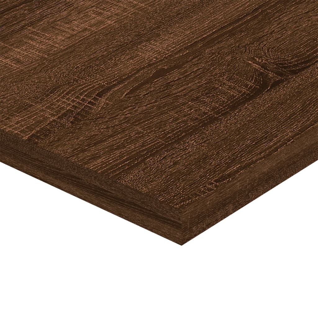 væghylder 8 stk. 40x20x1,5 cm konstrueret træ brunt egetræ