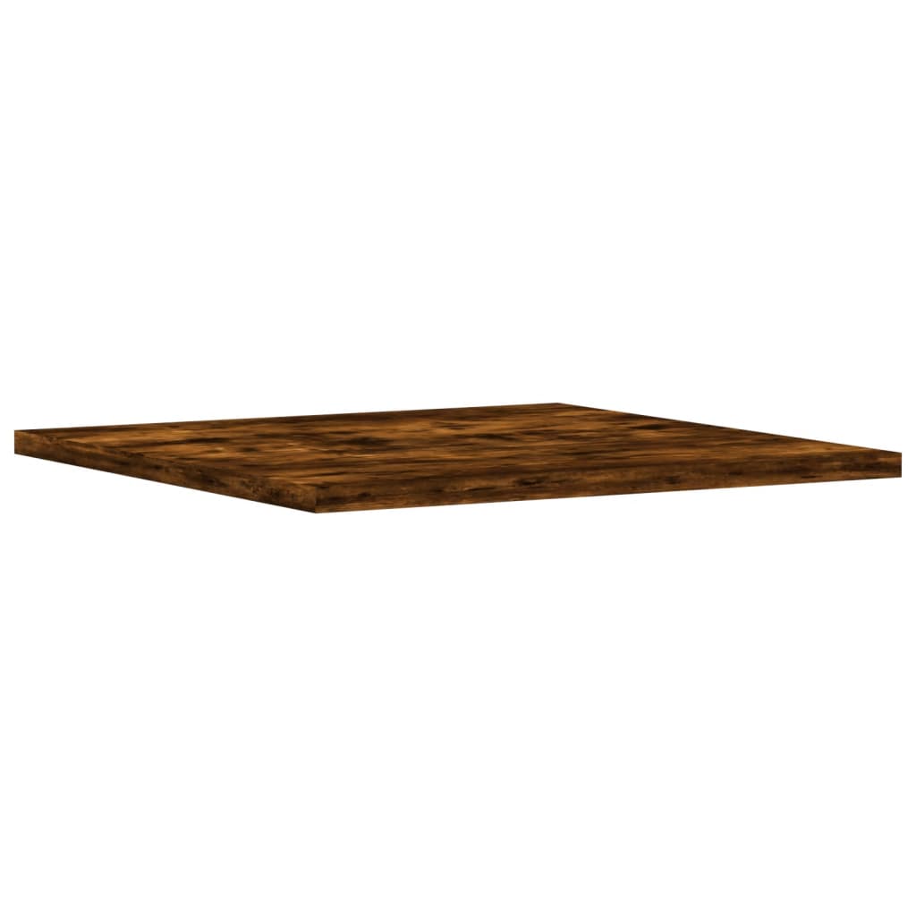 væghylder 4 stk. 40x40x1,5 cm konstrueret træ røget egetræ