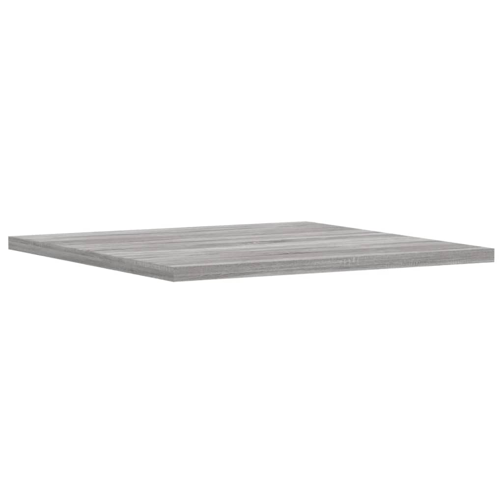 væghylder 4 stk. 40x40x1,5 cm konstrueret træ grå sonoma-eg
