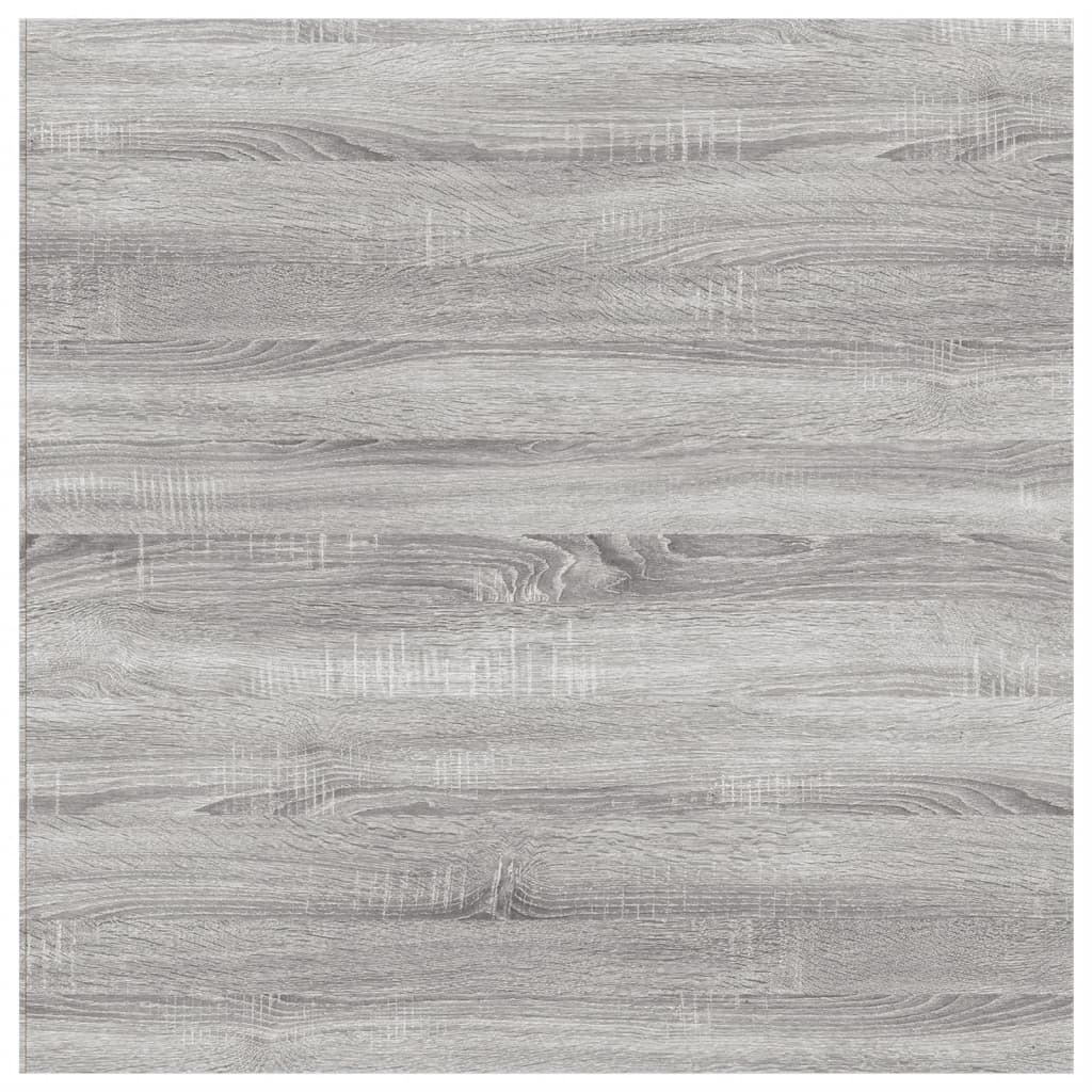 væghylder 4 stk. 40x40x1,5 cm konstrueret træ grå sonoma-eg