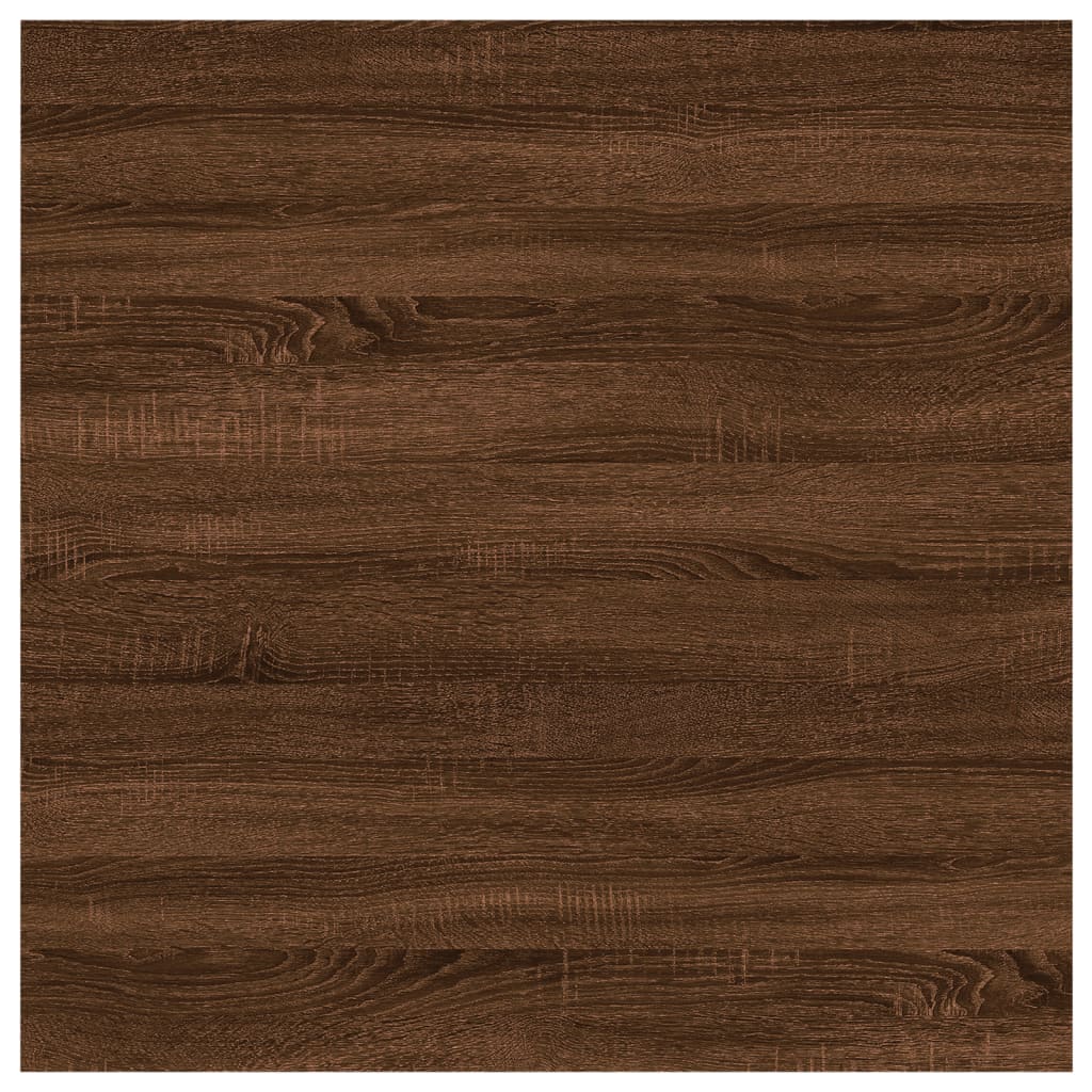 væghylder 4 stk. 40x40x1,5 cm konstrueret træ brunt egetræ