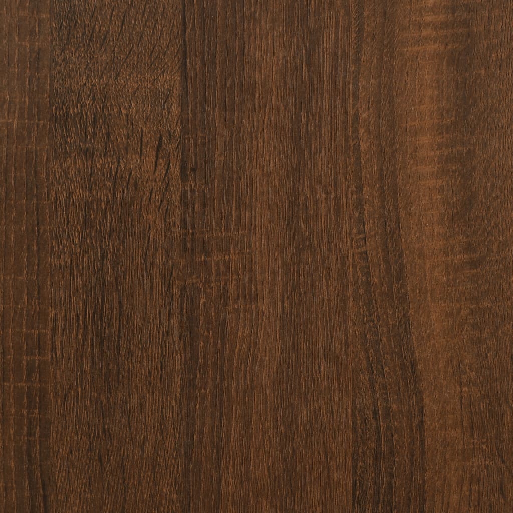 væghylder 4 stk. 40x40x1,5 cm konstrueret træ brunt egetræ