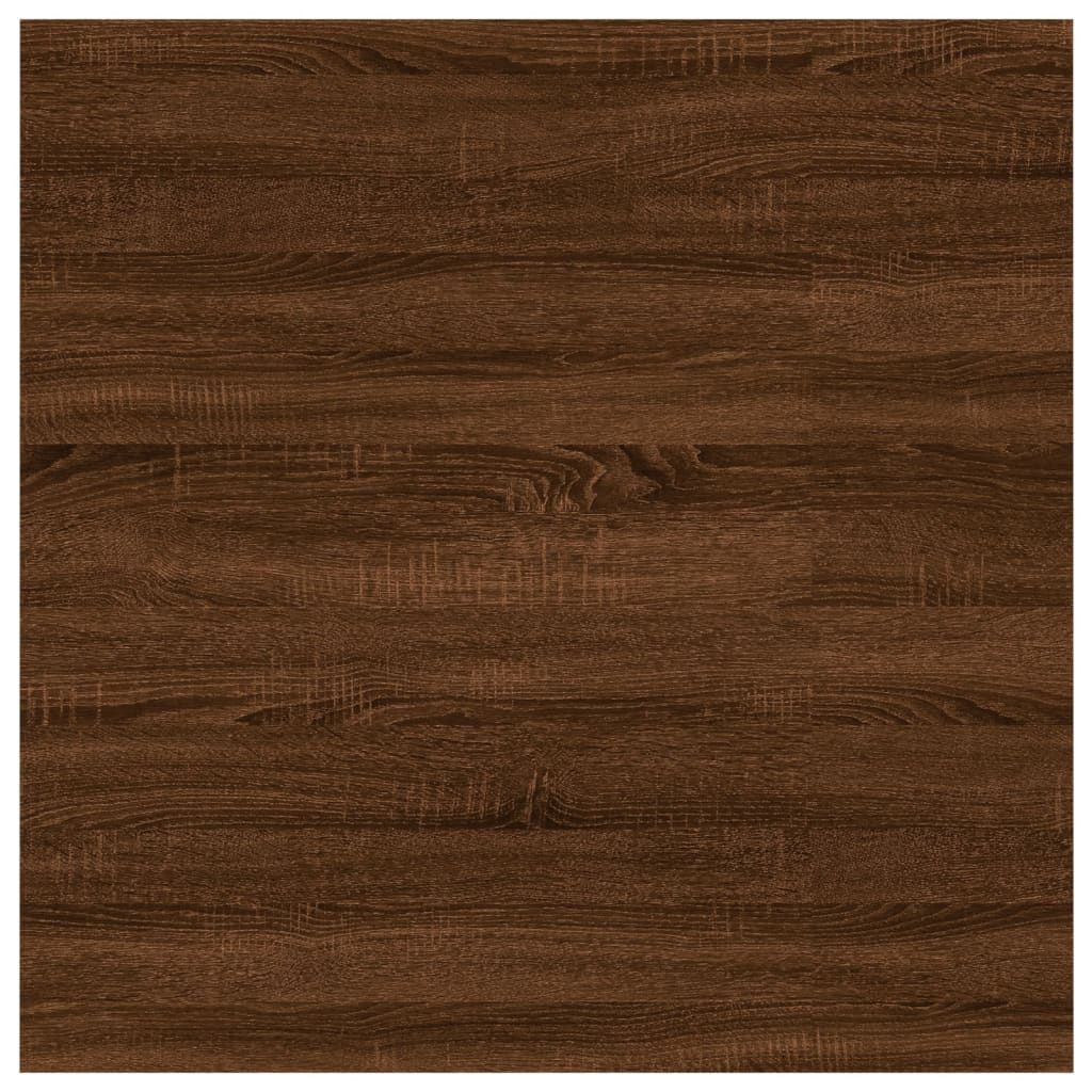 væghylder 4 stk. 40x50x1,5 cm konstrueret træ brunt egetræ