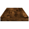 væghylder 4 stk. 60x10x1,5 cm konstrueret træ røget egetræ