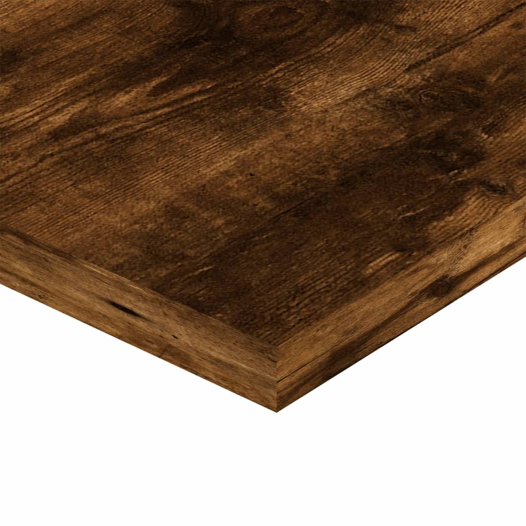 væghylder 4 stk. 60x20x1,5 cm konstrueret træ røget egetræ